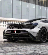 McLaren 720S 2018 2019 2020 2021 2022 2023 with Aftermarket Parts - Man Style Rear Bumper & Diffuser Carbon Fiber / FRP from Aero Republic
